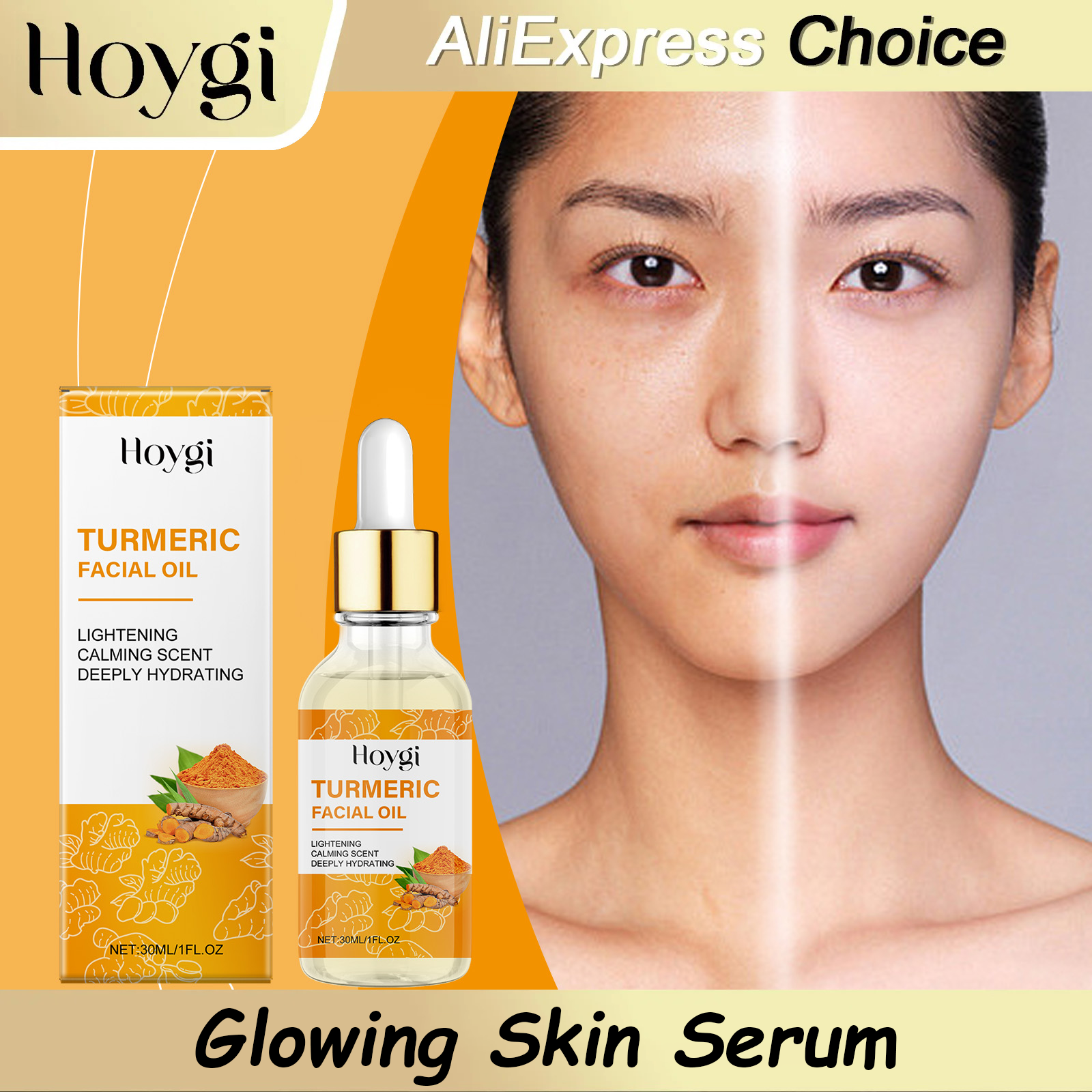 Luxury Glow Skincare - HOYGI Turmeric Face Whitening Serum Anti