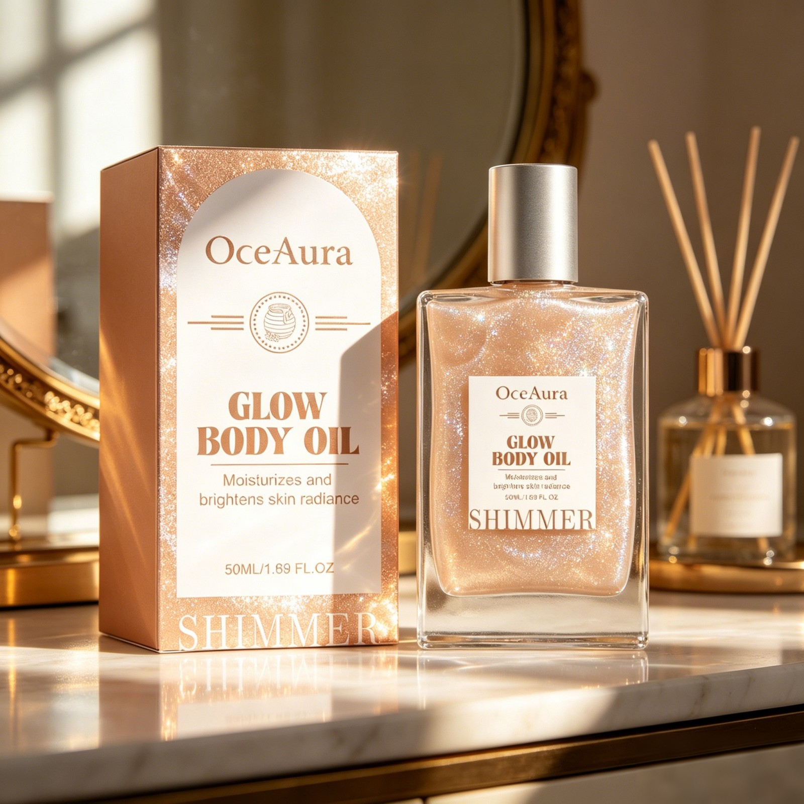 OceAura Honey Glow Body Oil Si - Luxury Glow Skincare reseña y precio