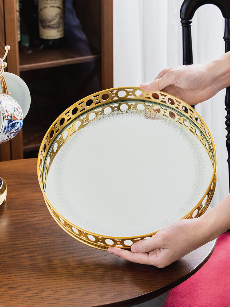 Light luxury mirror brass rota - High Luxury Skincare reseña y precio