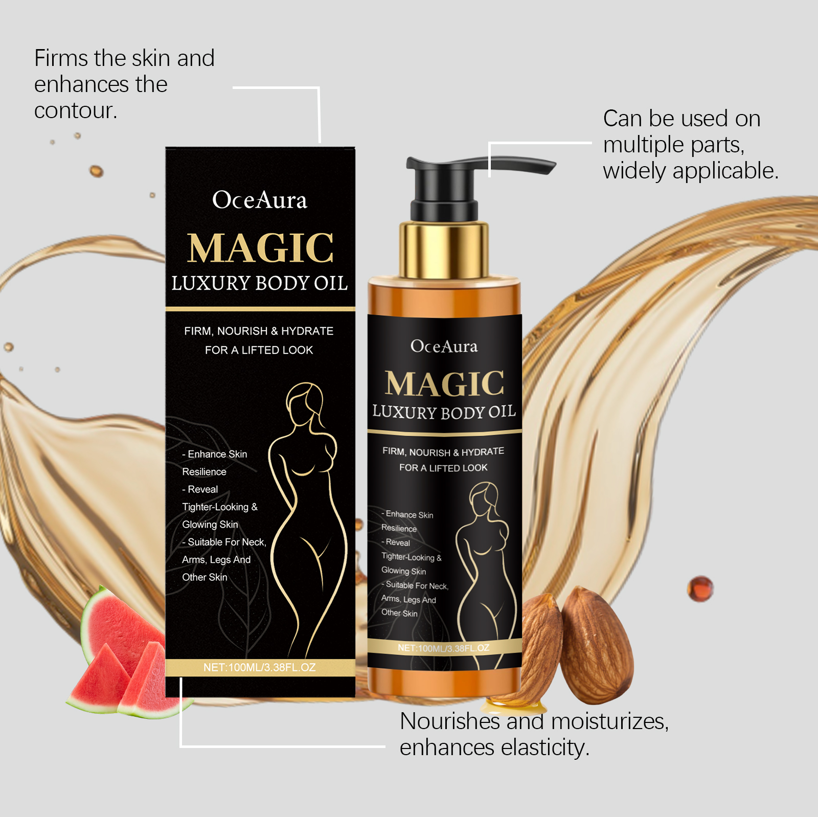 Luxury  Firming Body Oil Lifti - Luxury Glow Skincare reseña y precio
